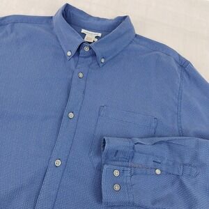 Carbon 2 Cobalt Large Mens Shirt Button Down Long Sleeve Chambray Flannel 24x30